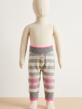 Deux Par Deux Sweater Knit Striped Knit Baby Pants. 6 Months